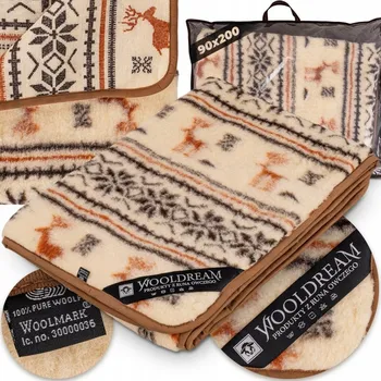 Prostěradlo Prostěradlo tradiční Wooldream vlna 90 x 200 cm