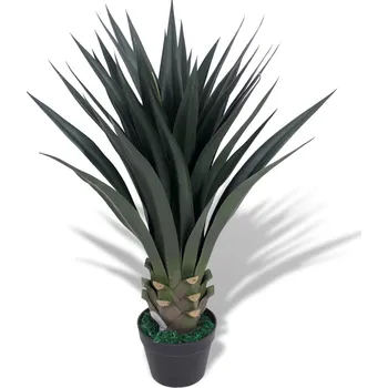 umělá květina vidaXL Umělá rostlina juka s květináčem 85 cm zelená