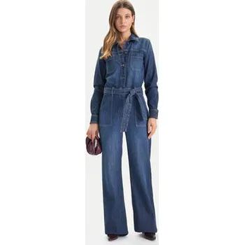 Dámský overall Guess Jeans Overal W5BD97 D0026 Tmavomodrá Wide Leg 30_34