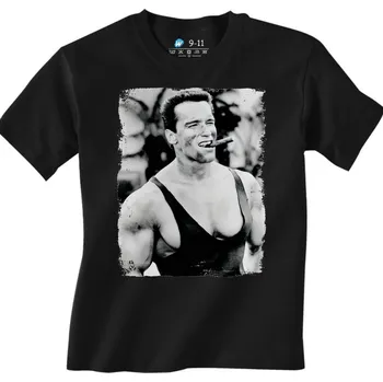 Chlapecké tričko Dětské tričko Legendární Arnold s Doutníkem (Od 3 do 13 let) (Velikost: 7-8, Barva: Černá)