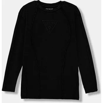 Chlapecké oblečení Dětské bavlněné tričko s dlouhým rukávem Guess L5YI24.K8HM4.9BYA černá 99X, vel. 158-166