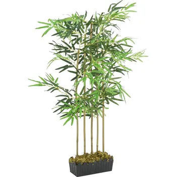 umělá květina vidaXL Umělý bambus 730 listů 120 cm zelený