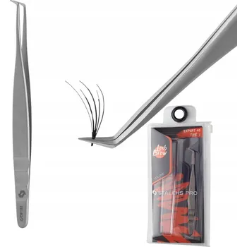 Kosmetická pinzeta Staleks profesionální pinzeta na řasy Expert 40 typ 2 TE-40/2