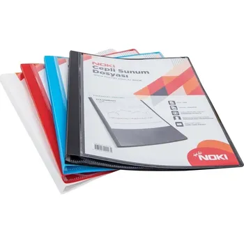 Prospektová kniha A4 s kapsou, 10 kapes, červená