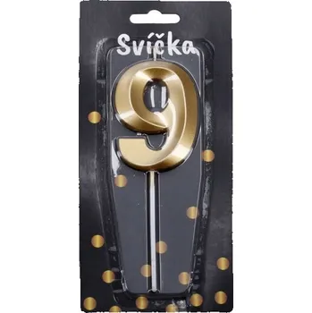 Dortová svíčka Wiky Svíčka dortová - Párty zlatá č. 9