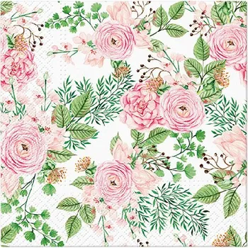 Papírový kapesník Ubrousky PAW L 33x33cm Rose hip flowers