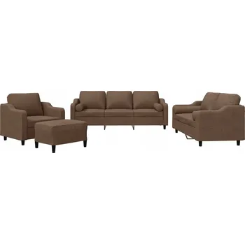 Pohovka Kanapa 198 x 77 cm, potah (100% polyester), textilenová tkanina, hnědá