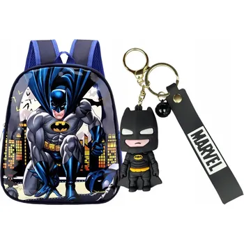 Sportovní batoh Předškolní Batoh BATMAN pro chlapce do školy + PŘÍVĚSEK NA KLÍČE