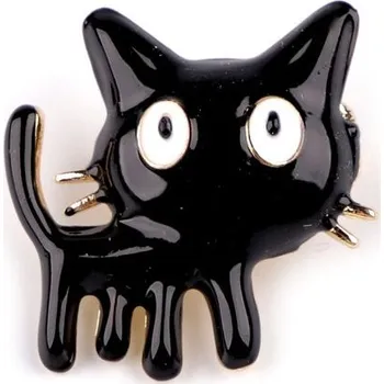 Brož Brož kočka, pes, srnka - 2 černá kočka