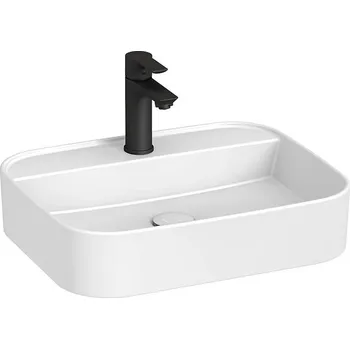 Umyvadlo JIKA Astra Umyvadlo na desku 50 x 40 cm, s otvorem pro baterii, bez přepadu, bílé matné, H8183627571111