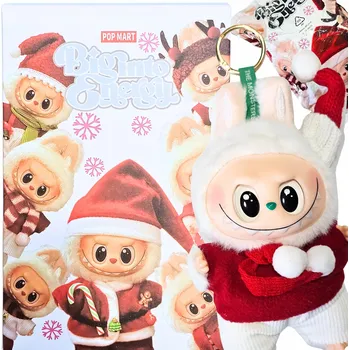 plyšák Labubu VÁNOČNÍ v oblečení plyšák s klíčenkou BLIND BOX 16 cm