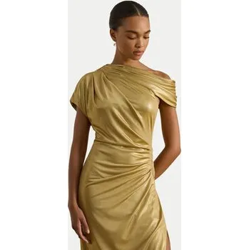 Dámské šaty LAUREN RALPH LAUREN Koktejlové šaty 253P03414002 Zlatá Slim Fit 6