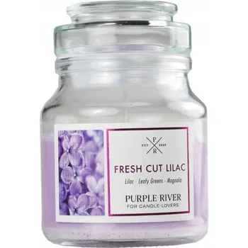 Svíčka Sójová vonná svíčka Čerstvý šeřík Purple River