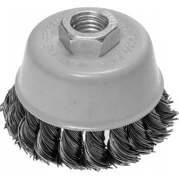 Drátěný kartáč Kulatý drátěný kartáč 70 mm, ocelový, zkroucený drát, závit M14 GRAPHITE 57T413