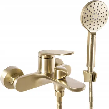 Vodovodní baterie Nástěnná vanová baterie s jednou pákou Rea Marco zlatá