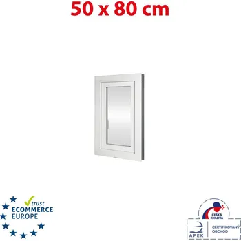 Okno TROCAL 500x800mm bílá L 50x80 cm