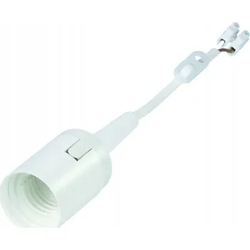 Objímka na žárovku Objímka žárovky E27 bílá s kabelem