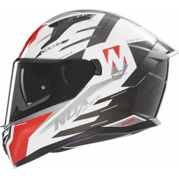 Helma na motorku NOX INTEGRÁLNÍ PŘILBA S CLONOU N401 CROWER, ČERNÁ/ČERVENÁ