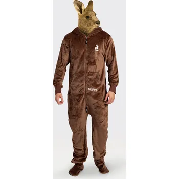 Dámský overall Dupačky velur mocha coffee M - hnědá