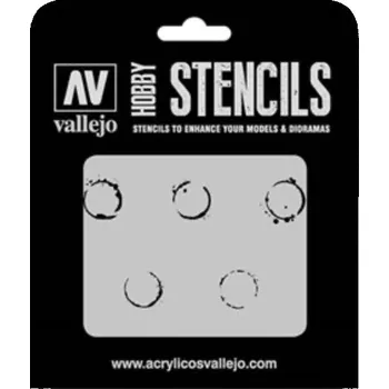 Vallejo Šablony - Značení sudů s olejem - ST-AFV002