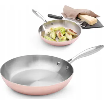 Pánev Měděná indukční pánev OCEL HLINÍK MĚĎ 24CM GASTR HENDI