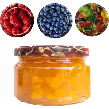 Sklenice Skleněná Zavařovací Sklenice 200 ml 0,2 L Víčko Zavařeniny Džem Med Ovoce Lemon Glass