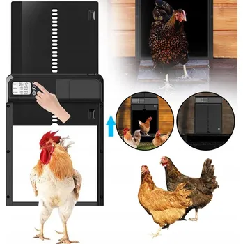 Obraz Automatická klapka do kurníku s časovačem, automatická elektrická dvířka pro slepice