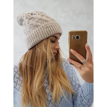 Čepice Wanda K281 dámská čepice světle béžová, VELIKOST UNI