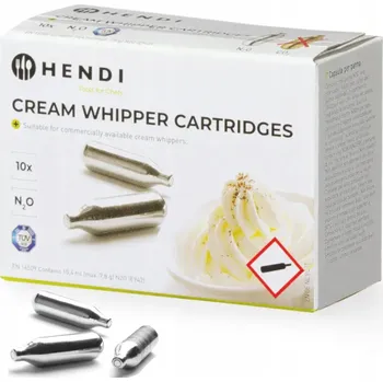 Příslušenství pro čtečku elektronické knihy PLYNOVÉ BOMBIČKY N2O DO ŠLEHAČKOVÉ LÁHVE 10 KS PRO GASTRONOMII HENDI