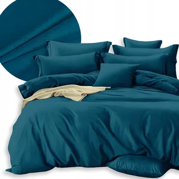 Povlečení SADA POVLEČENÍ 160x200 2x POVLEČENÍ 70x80 OBOUSTRANNÉ HLADKÉ MĚKKÉ MOŘSKÉ