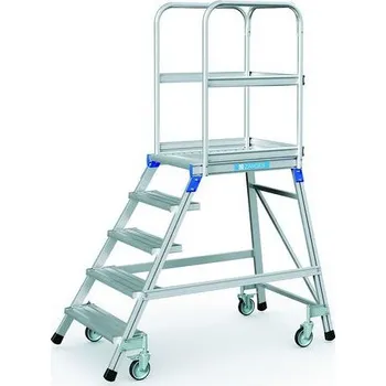 Lešení Pojízdný hliníkový plošinový žebřík Zarges, 8 stupňů