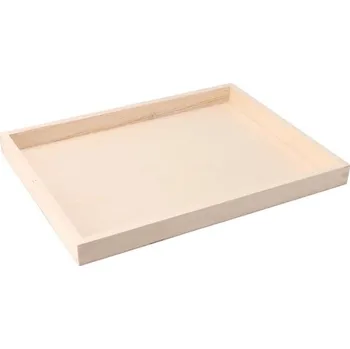 ČistéDřevo Dřevěný podnos obdélníkový 40×29,6×3cm