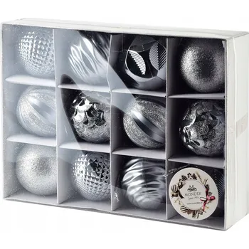 Vánoční dekorace Elegantní sada vánočních baněk SANTA LILA 12 ks 6 cm