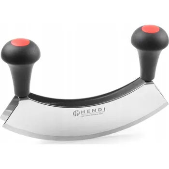 Kuchyňský nůž NŮŽ SEKÁČ NA BYLINKY S DVOJITÝM OSTŘÍM PROFESIONÁLNÍ HENDI