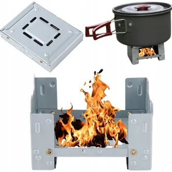 Turistický vařič Stříbrný ocelový sporák Eurobatt C872