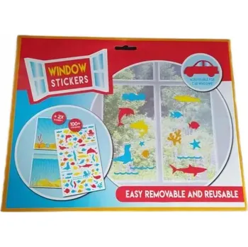 samolepka Samolepky na okna zrcadla 100 Ks poníci