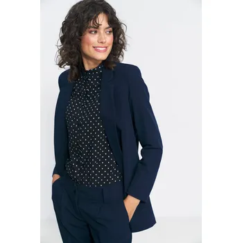 Dámské sako Klasické sako bez zapínání Z74 Barva: Tmavě Modrá, Velikost: M