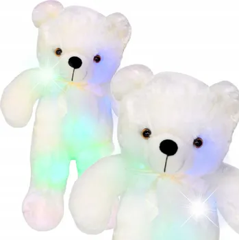 plyšák SVÍTÍCÍ MEDVÍDEK PLYŠOVÝ MEDVÍDEK PLYŠÁK TEDDY 50CM LED RGB