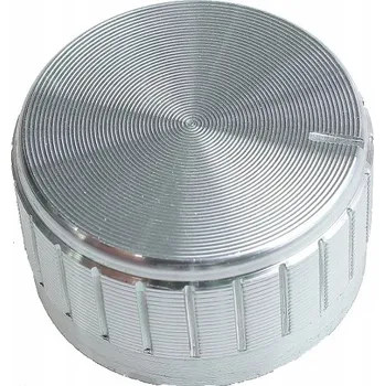 Knoflík Stříbrný knoflík potenciometru GSL30S, seříznutá osa