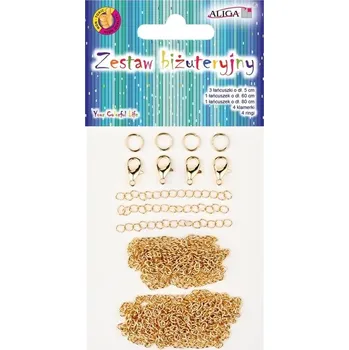 Set školních potřeb Zestaw biżuteryjny ZWB-7802 złoty, zawiera 13 elementów, Aliga