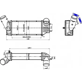 Chladič motoru Chladič turba HART 612 525