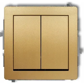 vypínač Dvojitý přepínač Karlik 29DWP-2 zlatý