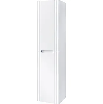 Šatní skříň Koupelnová skříňka vysoká bílá 166 cm, moderní lamino/MDF