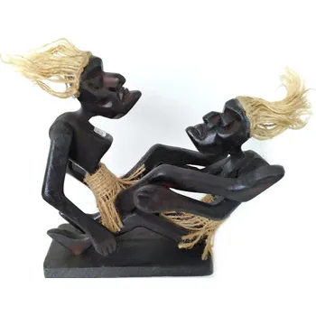 Etno soška Kamasutra primitiv 5 Dřevo 20cm