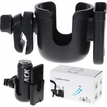 Kočárek DRŽÁK NA KELÍMEK A TELEFON NA LAHEV KE KOČÁRKU 2v1