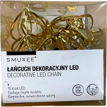 Vánoční dekorace Světelný řetěz Smukee 135 cm na baterie, žlutý