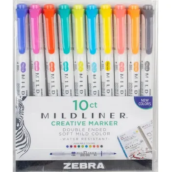 ZEBRA Popisovač Mildliner 10 barev
