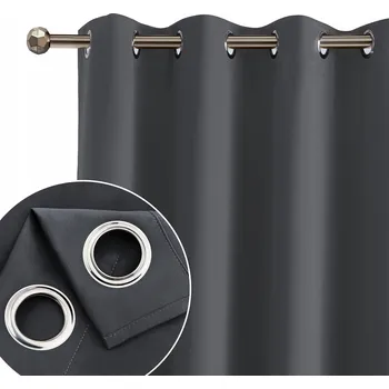 Obraz Zatemňovací Závěs LAUREL Oka , tmavě šedý, hotový, 140x250, ROOM99