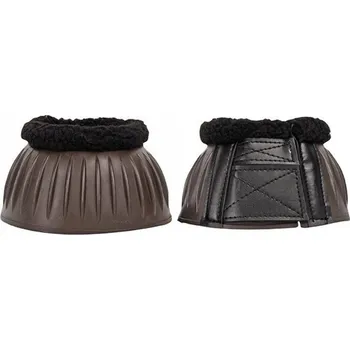Koňské kamaše Zvony HKM Eco s beránkem brown (L)