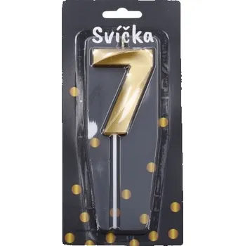 Dortová svíčka Wiky Svíčka dortová - Párty zlatá č. 7